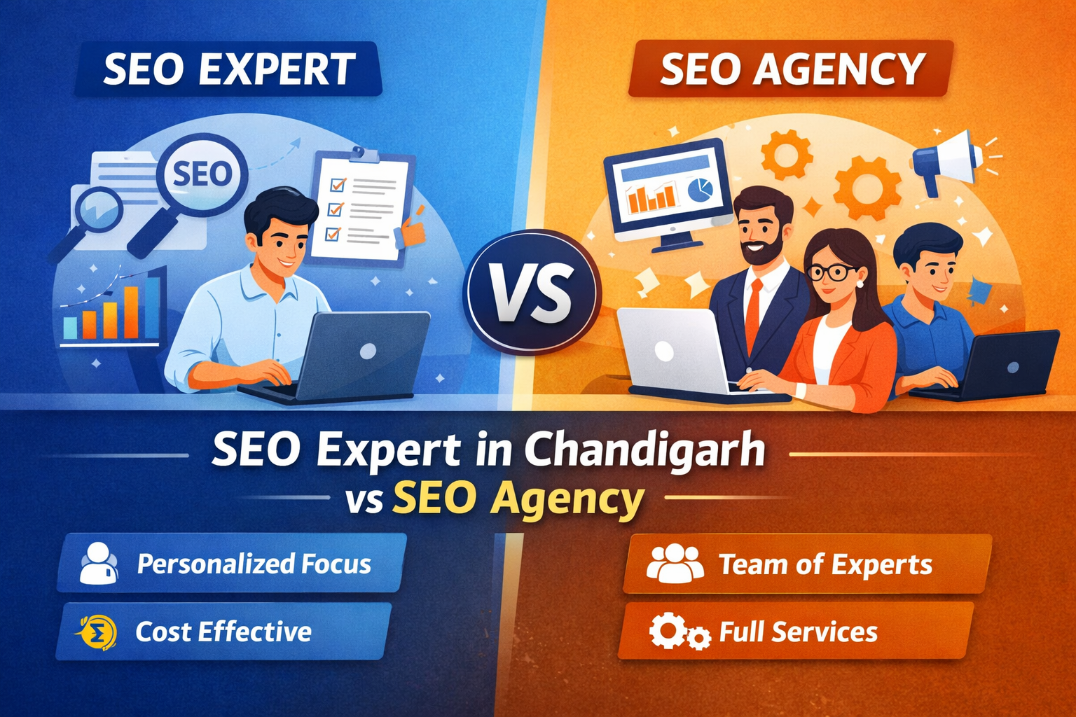 SEO Expert in Chandigarh vs SEO Agency